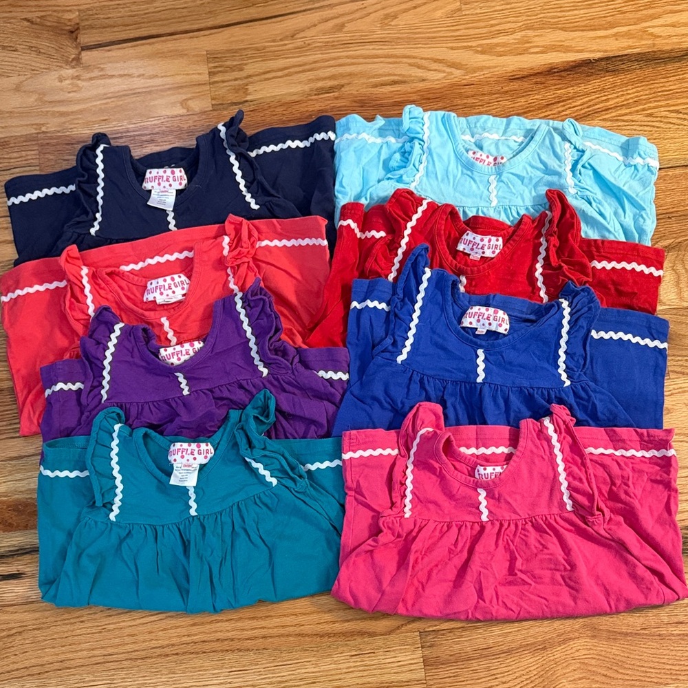 Lot of Ruffle Girl Multicolor Kids Knit Dresses